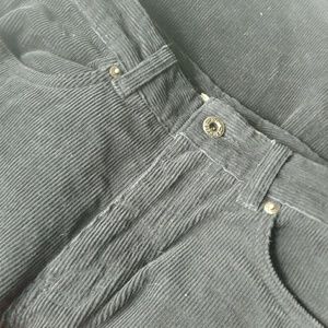 BLUE ASPHALT CORDUROY FLARE PANTS